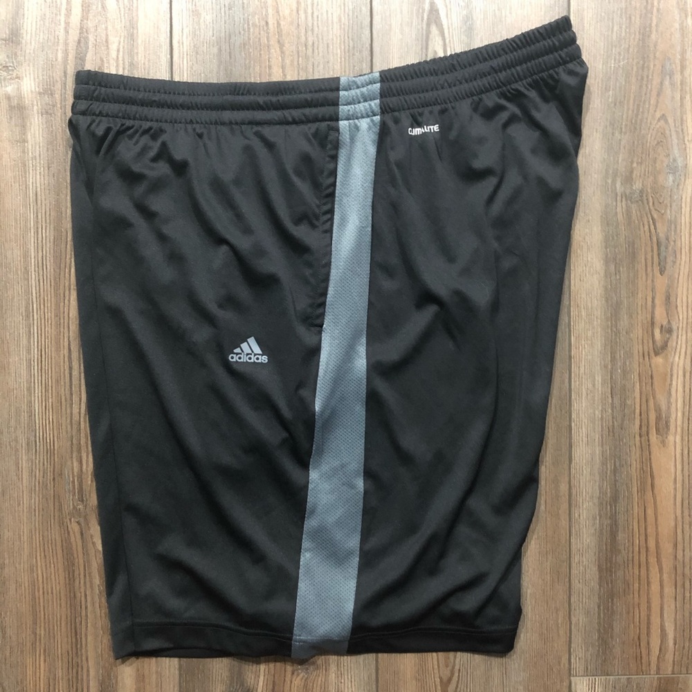 Black & Gray adidas ClimaLite Shorts